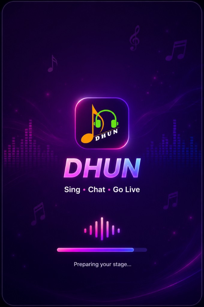 Dhun app branding splash screen