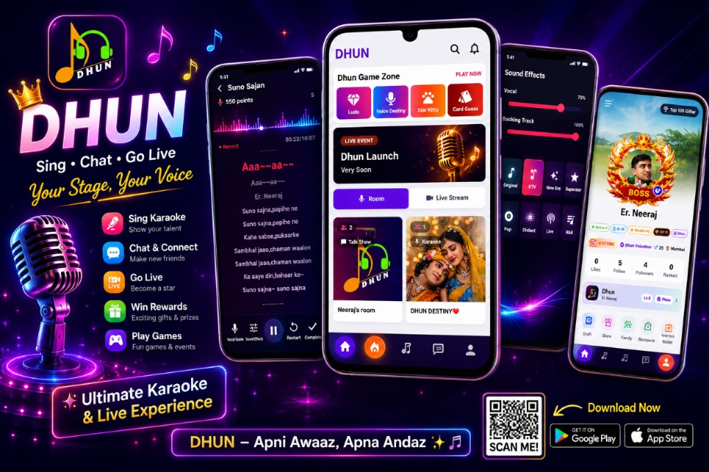Dhun — Apni Awaaz, Apna Andaz. Ultimate karaoke and live entertainment experience.